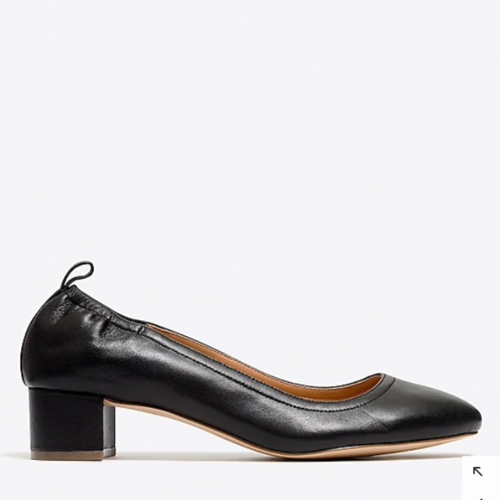 J Crew Anya leather block heels